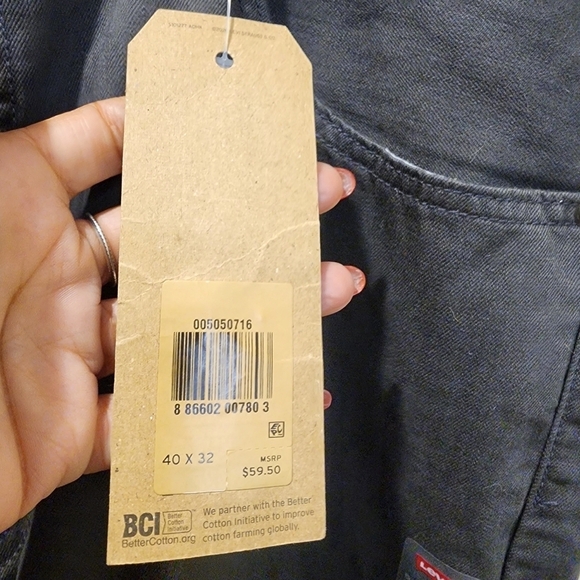 LEVI'S 505 men's gray Straight legs pants size 40 x 32 NWT - Picture 7 of 12